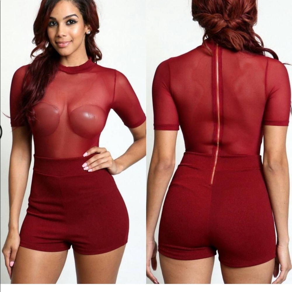 Maroon Romper